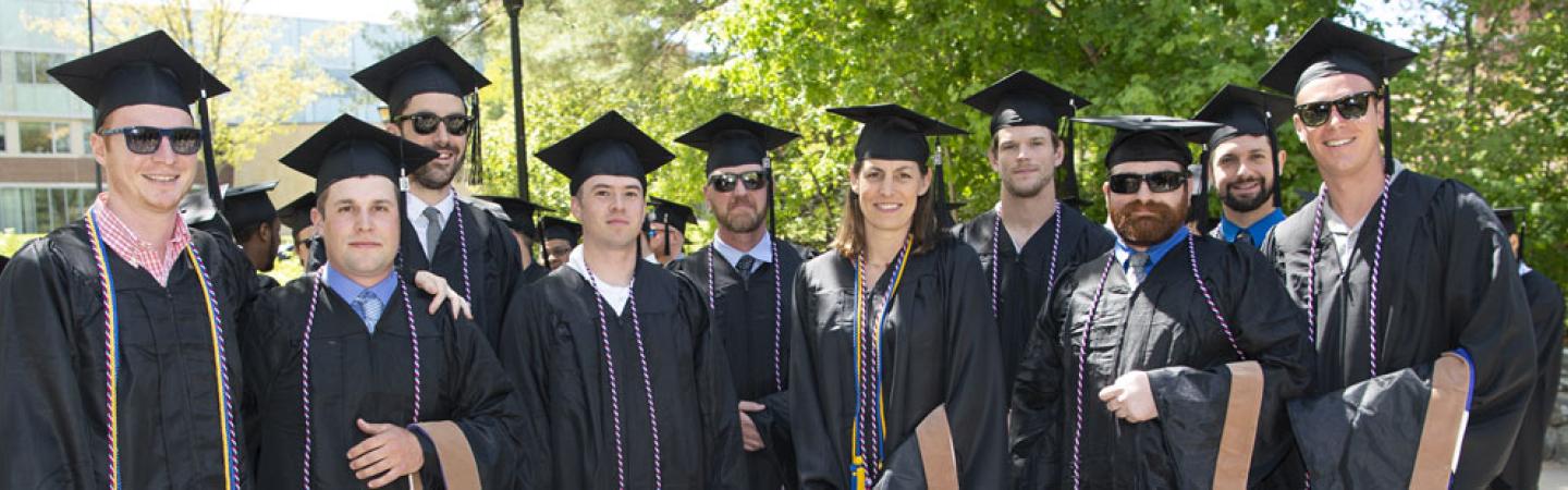 group of veteran students at Commencement