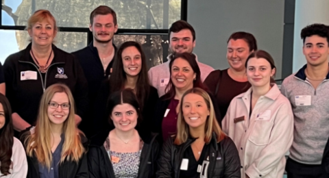 Photo of the Dean's Ambassadors posing at the David J. Sencer CDC Museum