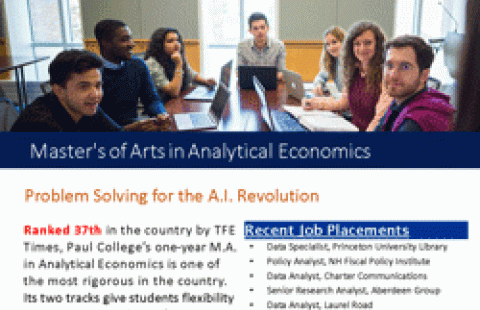 Master’s Degree in Analytical Economics at UNH