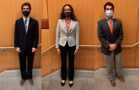 Students in donated business clothing