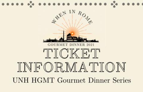 UNH Paul College Gourmet Dinner Fall 2021 Tickets on Sale
