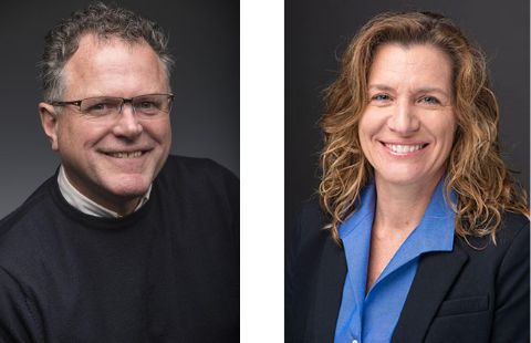 UNH Paul College Senior Lecturers Maryann Clark and Ronald Boucher headshots