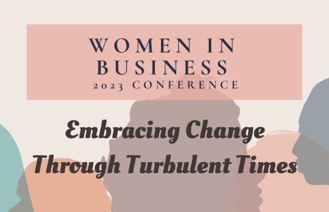 Women in Business 2023 conference: embracing change through turbulent times graphic