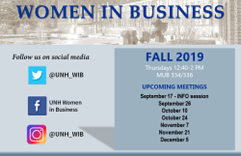 UNH WIB Meetings Fall 2019