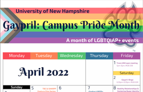 Gaypril 2022 calendar