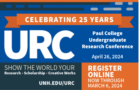 Graphic stating "Paul College Undergraduate Research Conference, April 26, 2024"