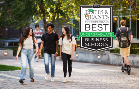 Students walking outside Paul College
