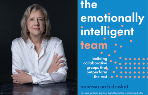 Vanessa Druskat headshot and book cover