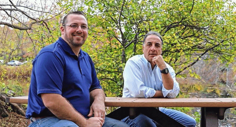 Nashua-based Datanomix, founded by Greg McHale (left) and John Joseph, has had to delay installations. Courtesy