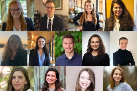 A collage of UNH students who have had social innovation internships
