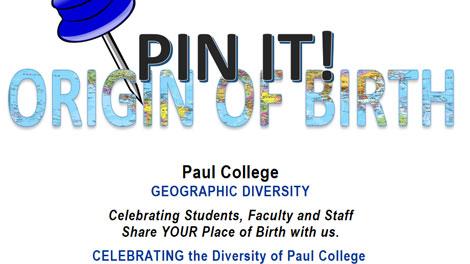 pin it world map paul college