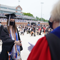 female undergraduate student, paul college graduation 2021