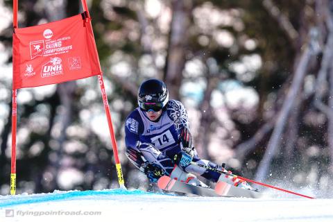 William Bruneau-Bouchard skiing for UNH