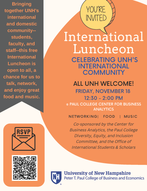 flier for international luncheon