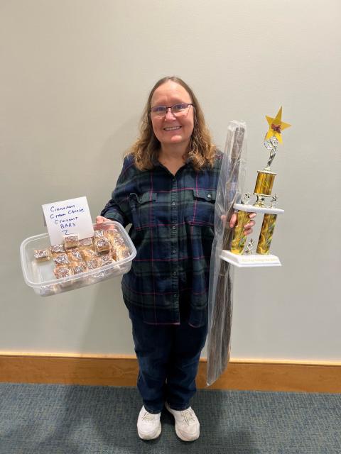 Laura Hill with her winning baked goods