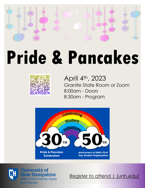Pride and pancakes flyer