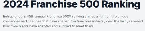 2024 Franchise 500 Ranking Image