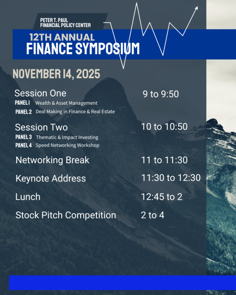 Schedule for the Finance Symposium