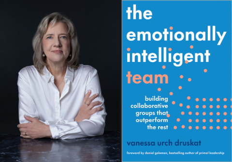 Vanessa Druskat headshot and book cover