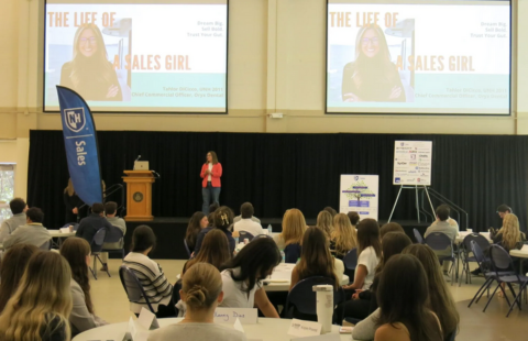 UNH’s ninth annual Women in Sales event united 100+ students and professionals for networking, mentorship, and career insights.