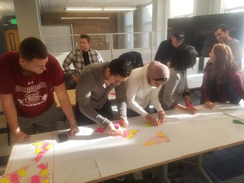 Students Participating in Pizza Game