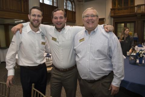 Jon Huntington, Andy Huntington ’08, and Henry Huntington ’80, of Pleasant View Gardens in Loudon, pose for a family photo at the Center for Family Business/CEO Forum Combined Annual Meeting.