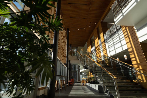 paul college sunlit grand staircase